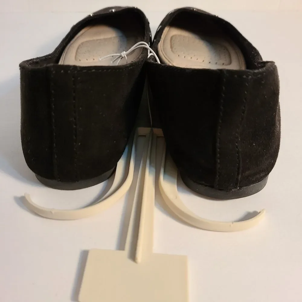 Black Flats with Silver Studs sz 7
